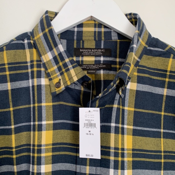 Banana Republic Men’s Medium Ultra Soft Flannel Shirt - Picture 2 of 5